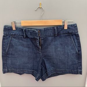 LOFT dark denim shorts - size 4